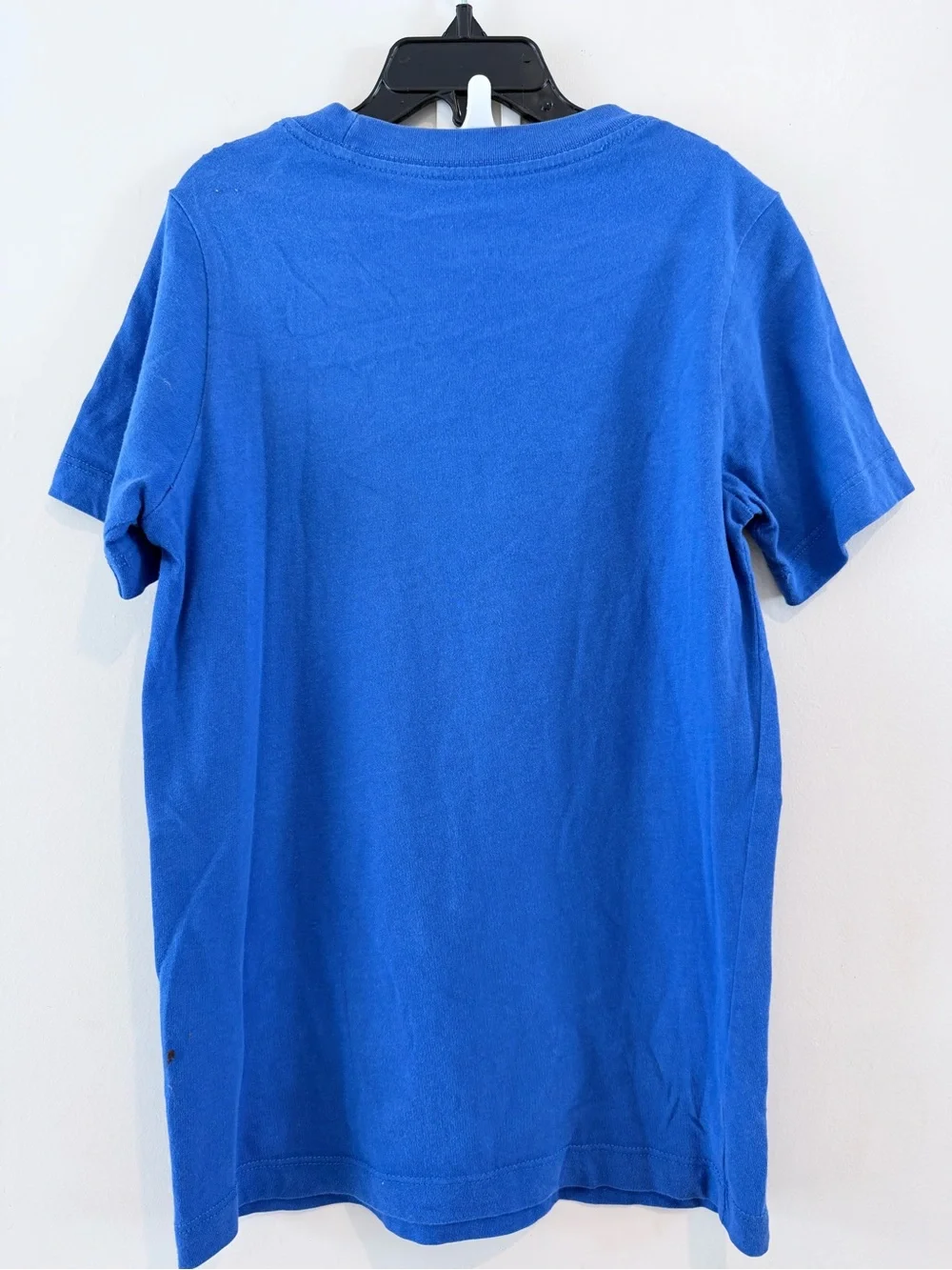 Nike Blue Short Sleeve Tee with Black Swoosh and White Logo